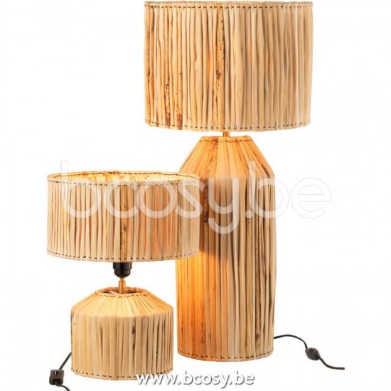 J Line Jline Lamp Hanna Bananas Leaves Natural Table Lights