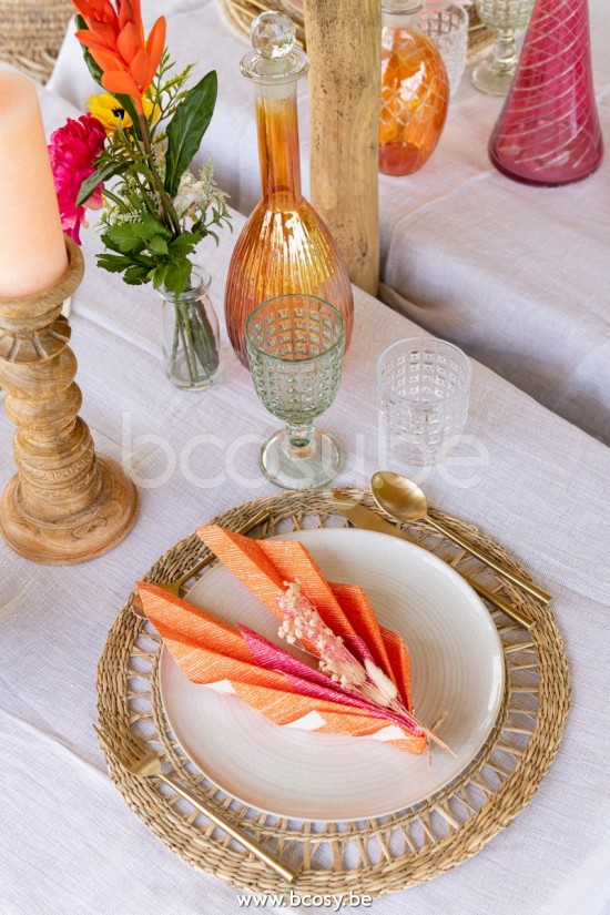 Jline Salvamanteles Redondo Hierba Marina Natural