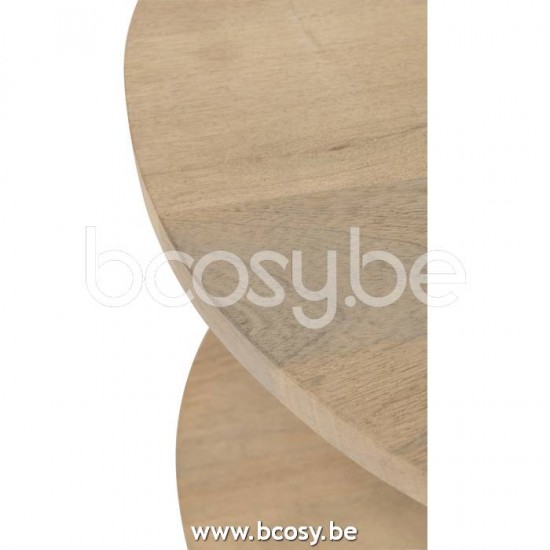 J Line Jline Jolipa 20948 Salontafel Eli 2Planken Mango Hout Staal Naturel Grijs