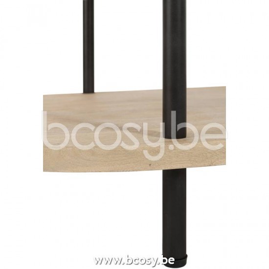 J Line Jline Coffee Table Eli 2Shelves Mango Wood Iron Natural Grey coffee tables