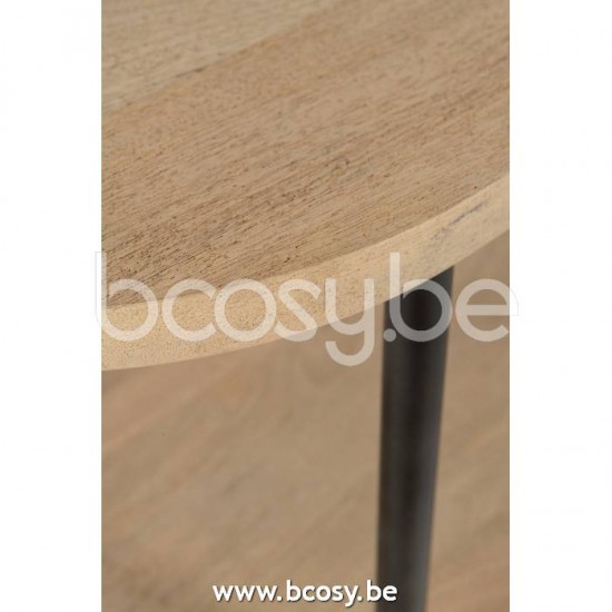 J Line Jline Jolipa 20949 Console Eli 3Planken Mango Hout Staal Naturel Grijs