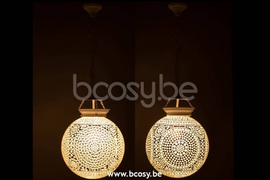 lampes suspendues suspensions pendantes Jolipa J Line Jline Lampe Suspendue Mosaïque Eki Verre Blanc Assortiment De 2 Large