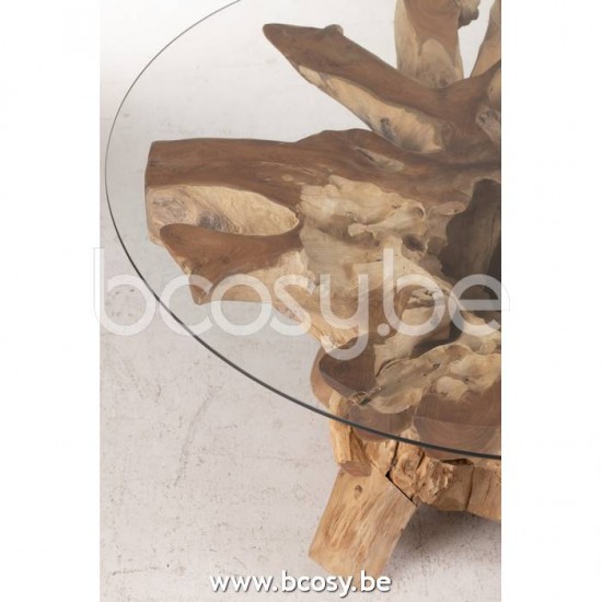 J Line Jline Jolipa 20977 Salon Tafel Raoul Teak Hout Naturel Small
