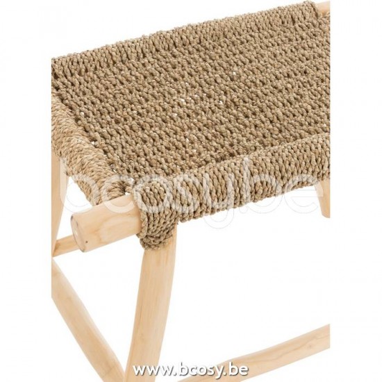 J Line Stool Timo Grass Teak Wood Natural Large crutches stools.