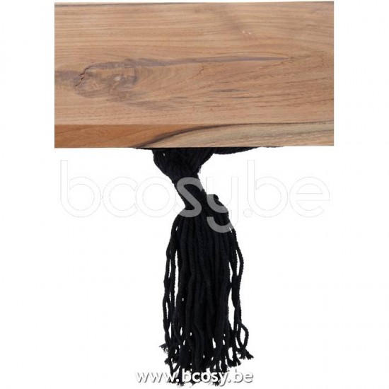 J Line Jline Jolipa 21164 Schommel Katoen Alabasia Hout Zwart