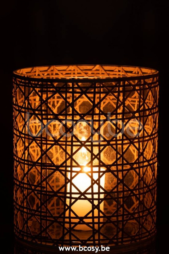 photophores Jolipa J Line Jline Photophore Candice Verre Rotin Naturel