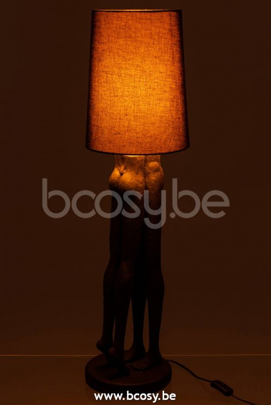 Éclairage Armatures Luminaires D'intérieur Pieds De Lampe Avec Abat Jour Lampes De Table Jolipa J Line Jline Lampe Couple Resine Noire