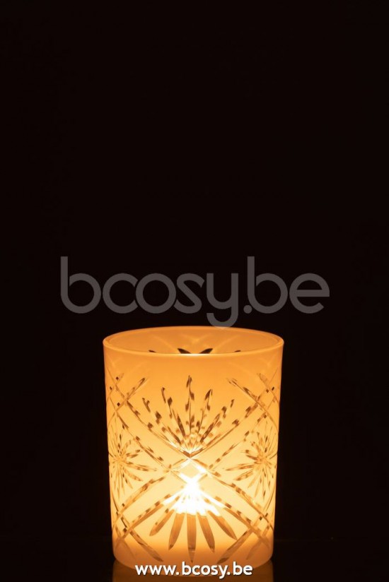 photophores Jolipa J Line Jline Photophore Santorini Verre Blanc Medium