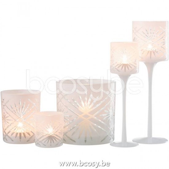 J Line Jline Porta T Light Piede Santorini Vetro Bianco Large Fotosforo Pie Santorini Cristal Blanco Large