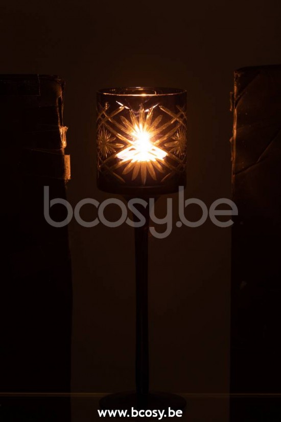 photophores Jolipa J Line Jline Photophore Pied Santorini Verre Bleu Small