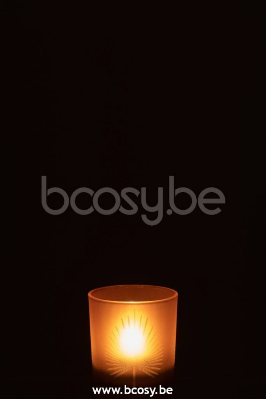 photophores Jolipa J Line Jline Photophore Feuilles De Palmier Verre Beige Small