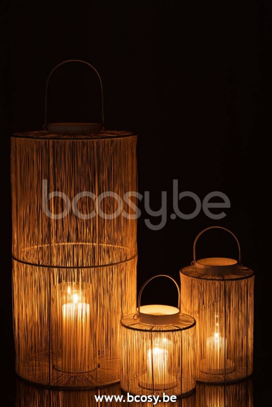 Jline Laterne Metall Matt Weiß Large lanternen.