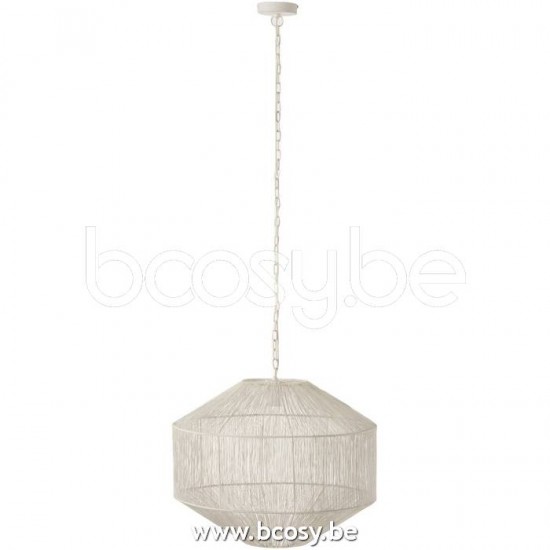 J Line 22094 Hanglamp Metaal Mat Wit L60xB60xH48 cm hang pendellampen licht