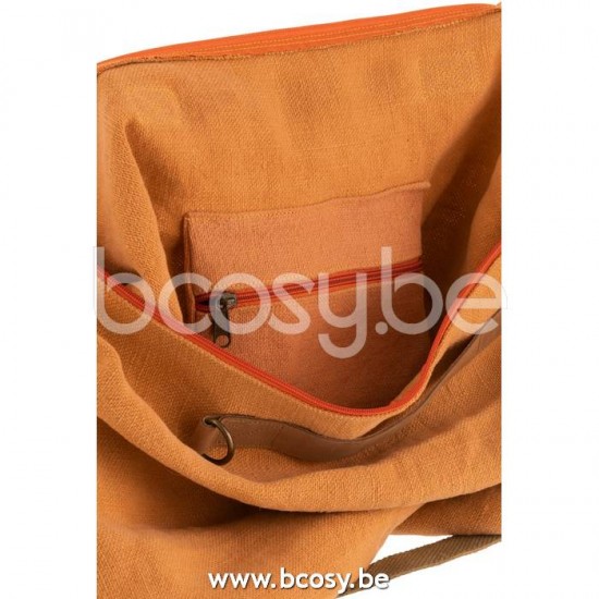 J Line Jline Jolipa 22101 Strandtas Gewassen Jute Oranje