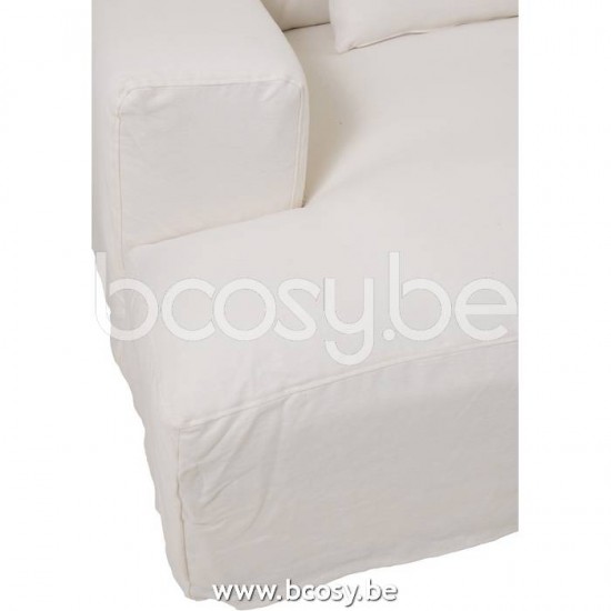 Jline Sesselbezug 9Kissen Tief Monaco Leinen Xxl Marshmallow Weiß schutzhuellen sessel sitz sofa bezug.