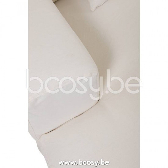 J Line Fodera Per Divano 9Cuscino Monaco Lino Xxl Bianco Marshmallow Cubierta Para Sofa 9Cojines Profundo Monaco Lino Xxl Mars.