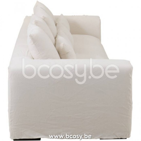 J Line Jline Jolipa 22180 Hoes Voor Zetel 9 Kussens Monaco Linnen Xl Marshmallow Wit