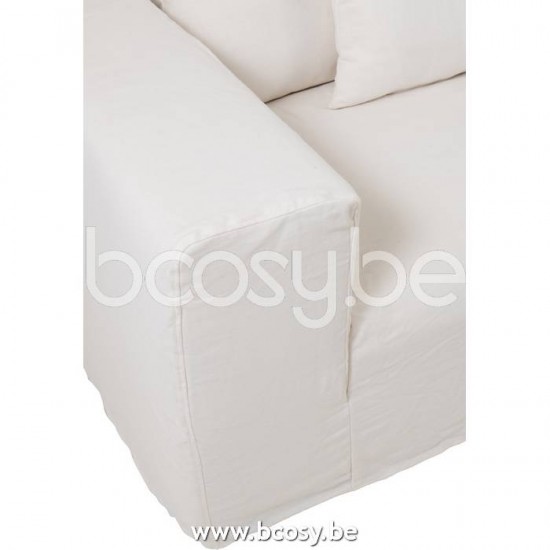 J Line Jline Sesselbezug 9Kissen Monaco Leinen Xl Marshmallow Weiß schutzhuellen sessel sitz sofa bezug