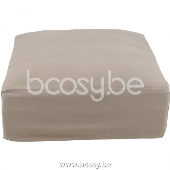 J Line housses de chaises baches de protection Jolipa Housse Pour Pouf Monaco Lin Naturel.