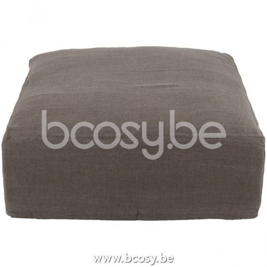 J Line housses de chaises baches de protection Jolipa Housse Pour Pouf Monaco Lin Taupe Desert.