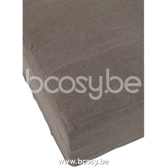 Jline Hoes Voor Poef Monaco Linnen Desert Taupe.