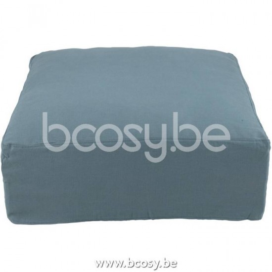 J Line housses de chaises baches de protection Jolipa Housse Pour Pouf Monaco Lin Bleu Jeans.