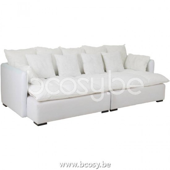 J Line 22215 Onderstel Zetel 11 Kussens Beach Exclusief Hoes L300xB140xH78 cm 3 driezit clubzetel chauffeuse armzetels salons zitbanken divans canapés sofas