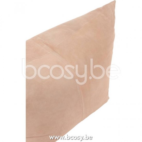 poufs Jolipa J Line Jline Pouf Melissa Carre Cuir Rose