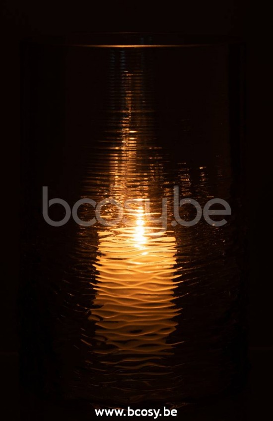 lanternes photophores Jolipa J Line Jline Photophore Mer Verre Bleu Large