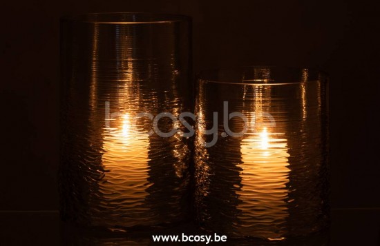 J Line Jline Windlicht See Glas Blau Large lanternen