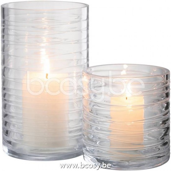 J Line Jline Hurricane Stripes Glass Transparent Large lanterns hurricanes