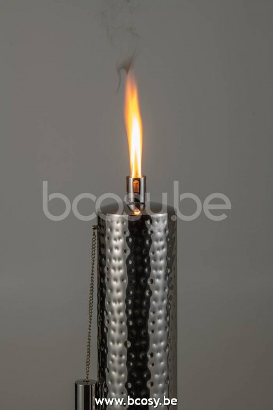 J Line Jline Torch Tiffany Stainless Steel Silver Large firepits fire plates