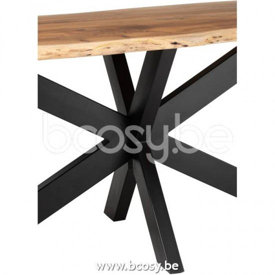 J Line Jline Jolipa 23903 Eettafel Gerard Groot Acacia Hout Naturel