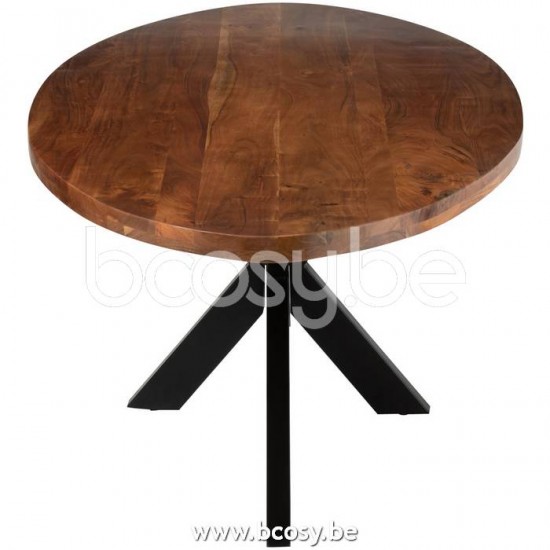 tables a manger de repas Jolipa J Line Jline Table À Manger Gerard Ronde Acacia Bois Brun