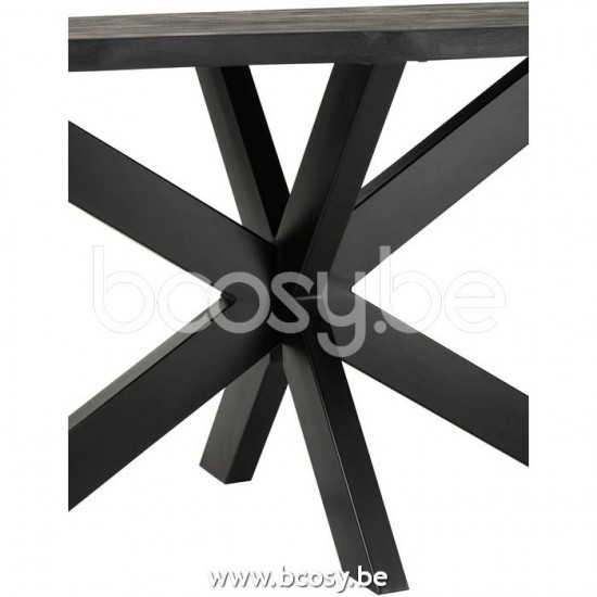 J Line Jline Jolipa 23912 Eettafel Gerard Mango Hout Zwart