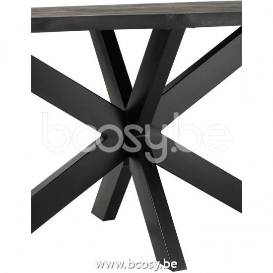 J Line Jline Jolipa 23913 Eettafel Gerard Groot Mango Hout Zwart