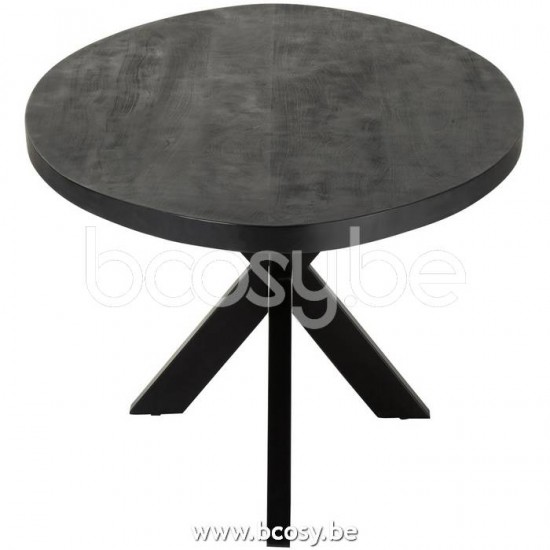 J Line tables a manger de repas Jolipa Table À Maner Ronse Manguier Bois Noir.