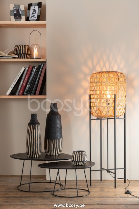 Jline Mesa Auxiliar Oval Madera Metal Marron Oscuro Large