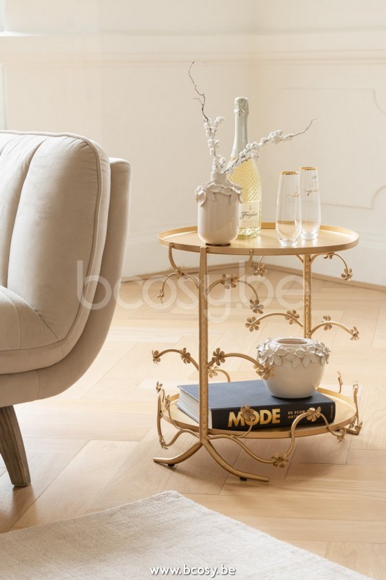 Jline Mesa Auxiliar Metal Oro Small