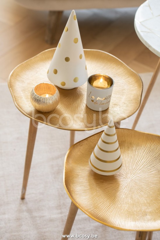 Jline Arbol Ceramica Lunares Lineas Oro Blanco Medium Surtido De 2