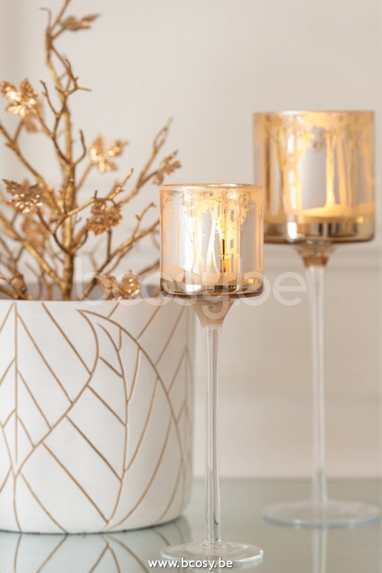 Jline Maceta Hoja Ceramica Blanco Oro Large