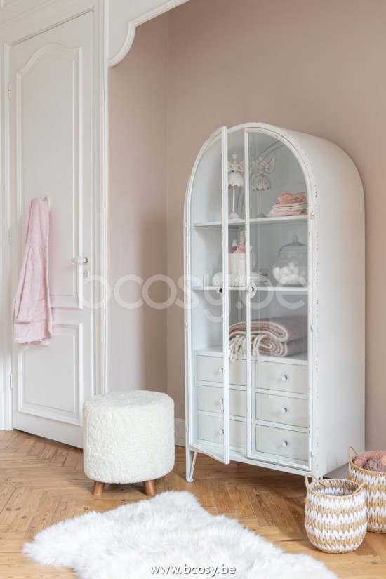 Jline Puf Oveja Pata Poliester Blanco