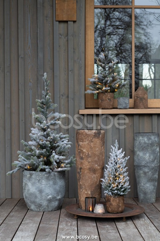 Jline Jarron Cilindrico Rugoso Metal Gris