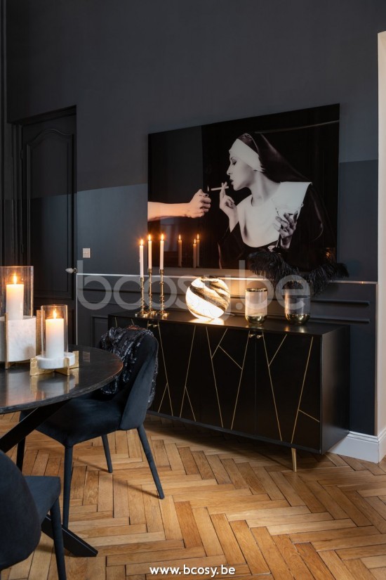 Jline Decoracion Mural No Cigarrillo Vidrio Templado Negro Blanco