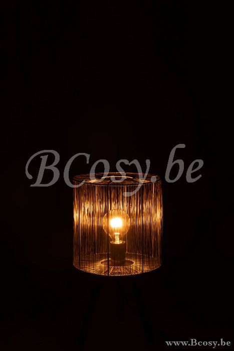 Éclairage Armatures Luminaires D'intérieur Pieds De Lampe Avec Abat Jour Lampes De Table Jolipa Jline Lampe De Table Metal Antique Marron Small