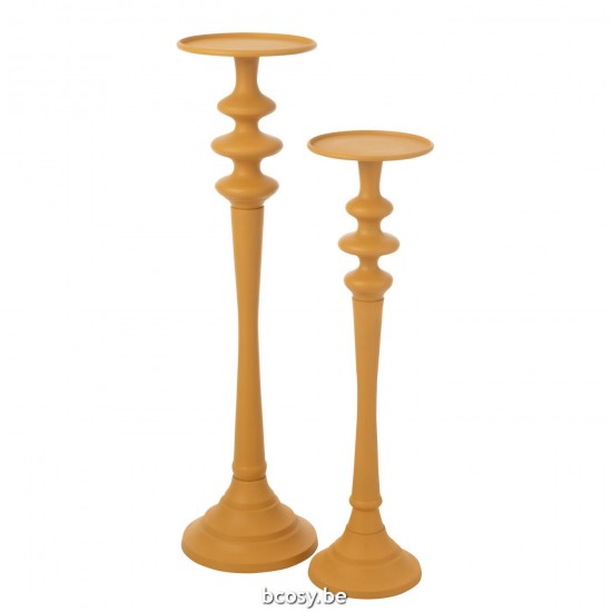 Jline Kaarshouder Hoog Aluminium Oker Large.