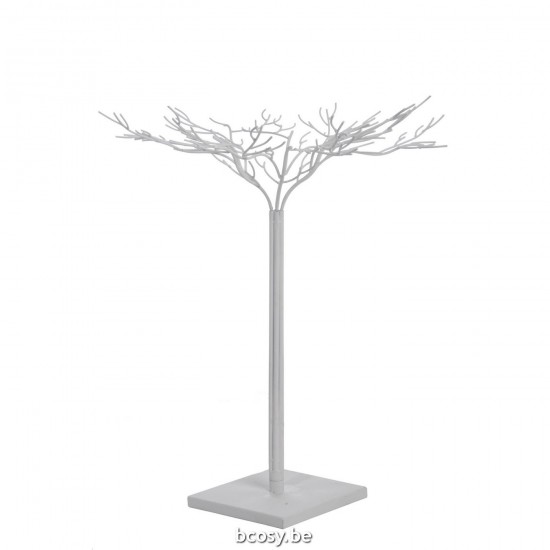 J Line Wit metalen naakte kerstboom in wit metaal M 80H kerstbomen JO30202.