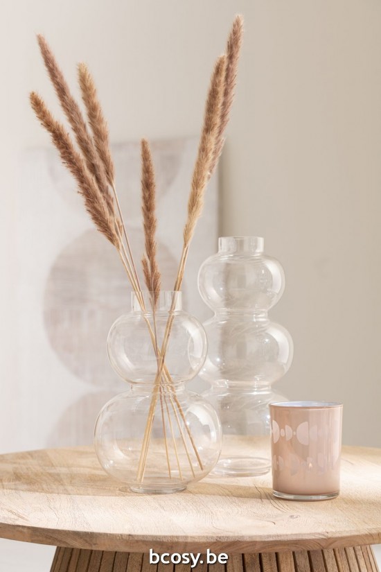 Jline Jarron Bola Vidrio Transparente L.