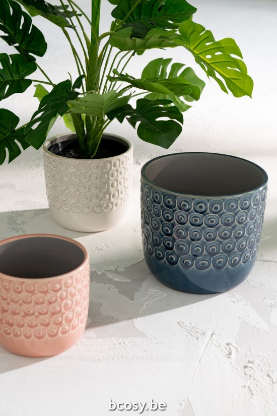 Jline Flowerpot Ball Ceramic Blue Mediana.