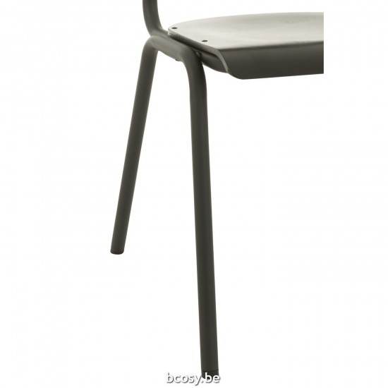 J Line Chair Wood Metal Black dining chairs.